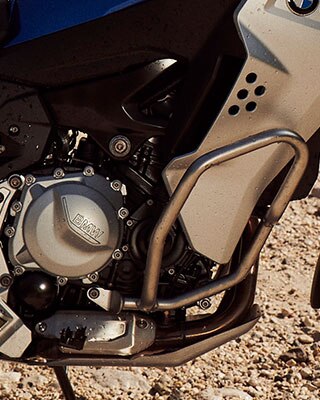 The engine guard of the new BMW F 850 GS Adventure