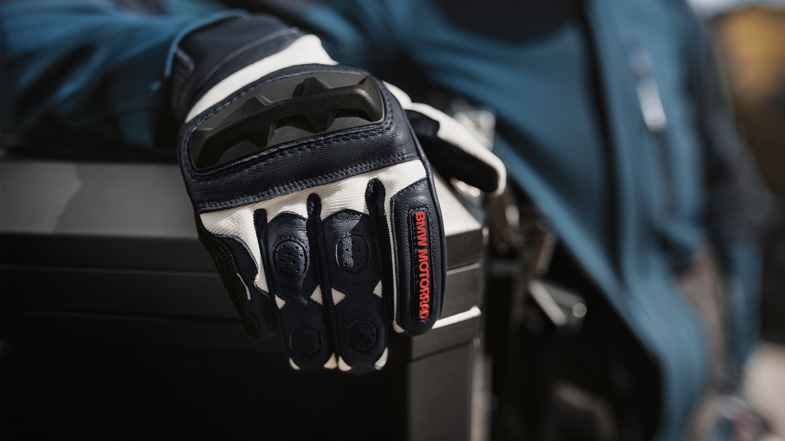 handschuhe damen leder Stella Phenom Leder Air - Schwarz Motorrad Handschuhe